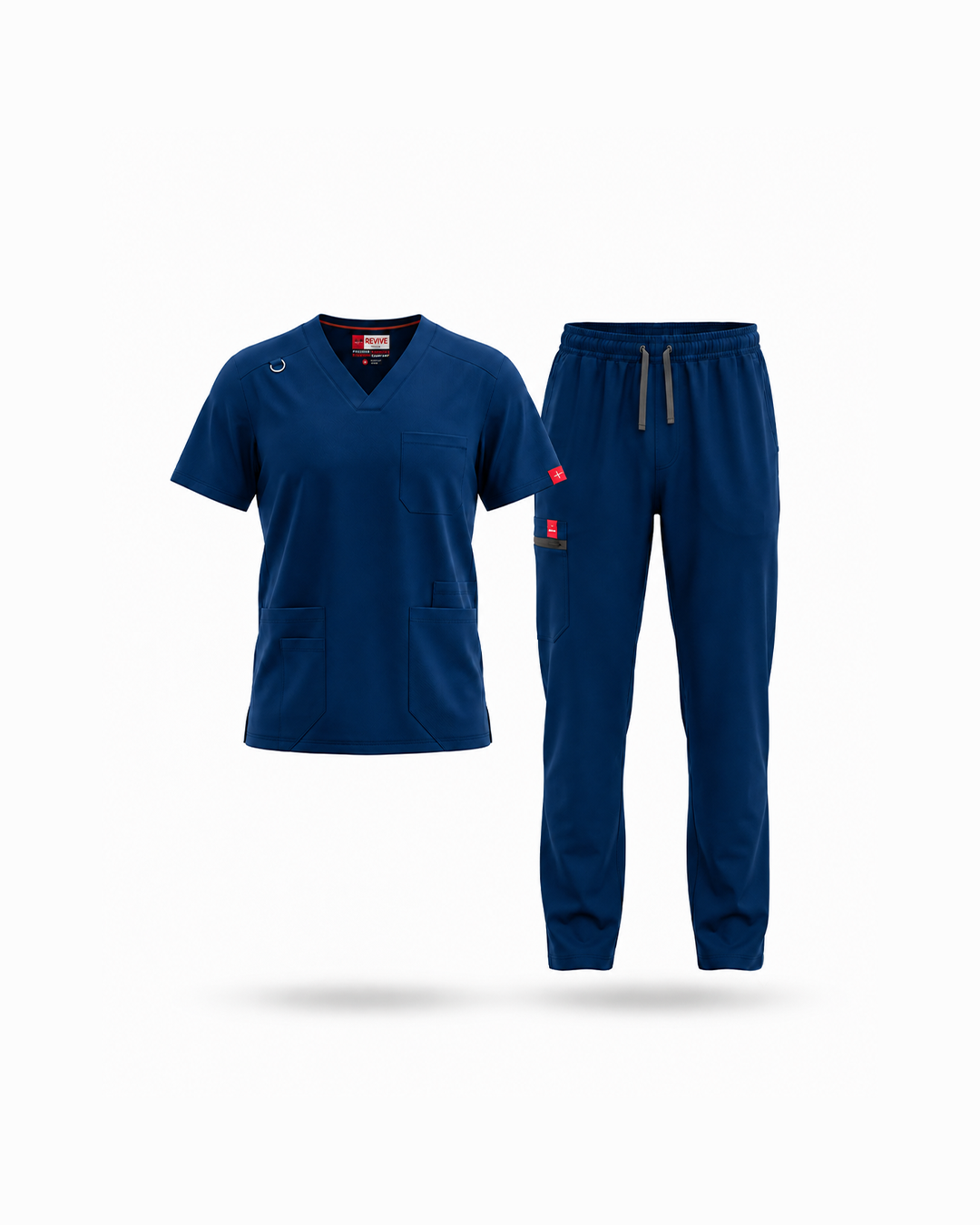 Male scrub v shape - Light navyblue (Premium)