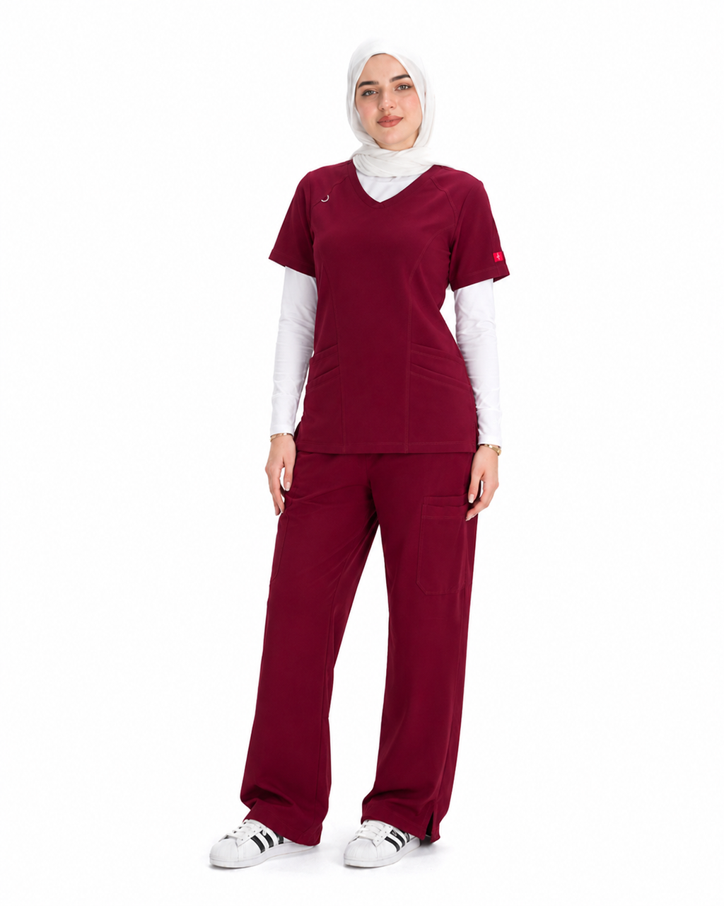 Female scrub - Bergandy