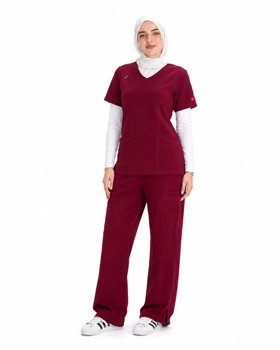 Female scrub - Bergandy