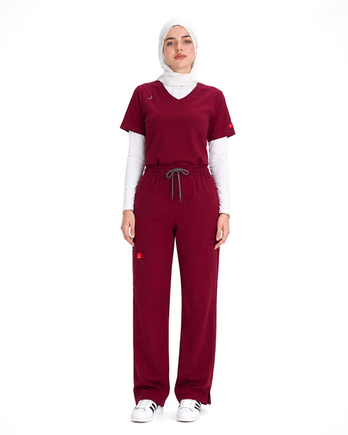 Female scrub - Bergandy