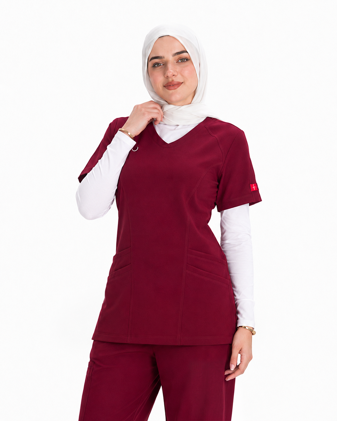 Female scrub - Burgundy (Standard)