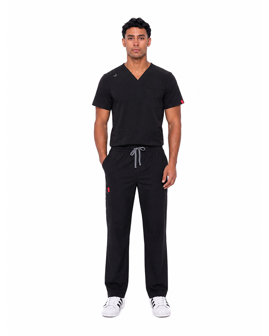 Male scrub v shape - Black (Premium)