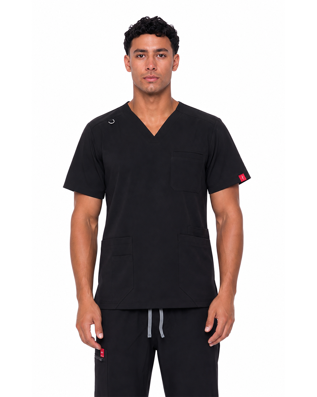 Male scrub v shape - Black (Premium)