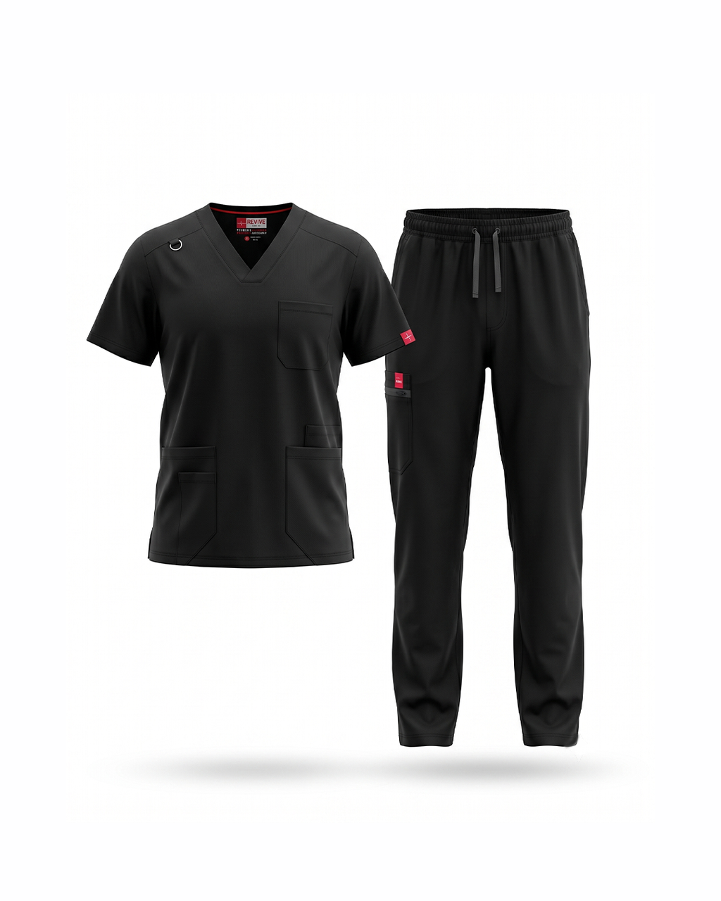 Male scrub v shape - Black (Premium)