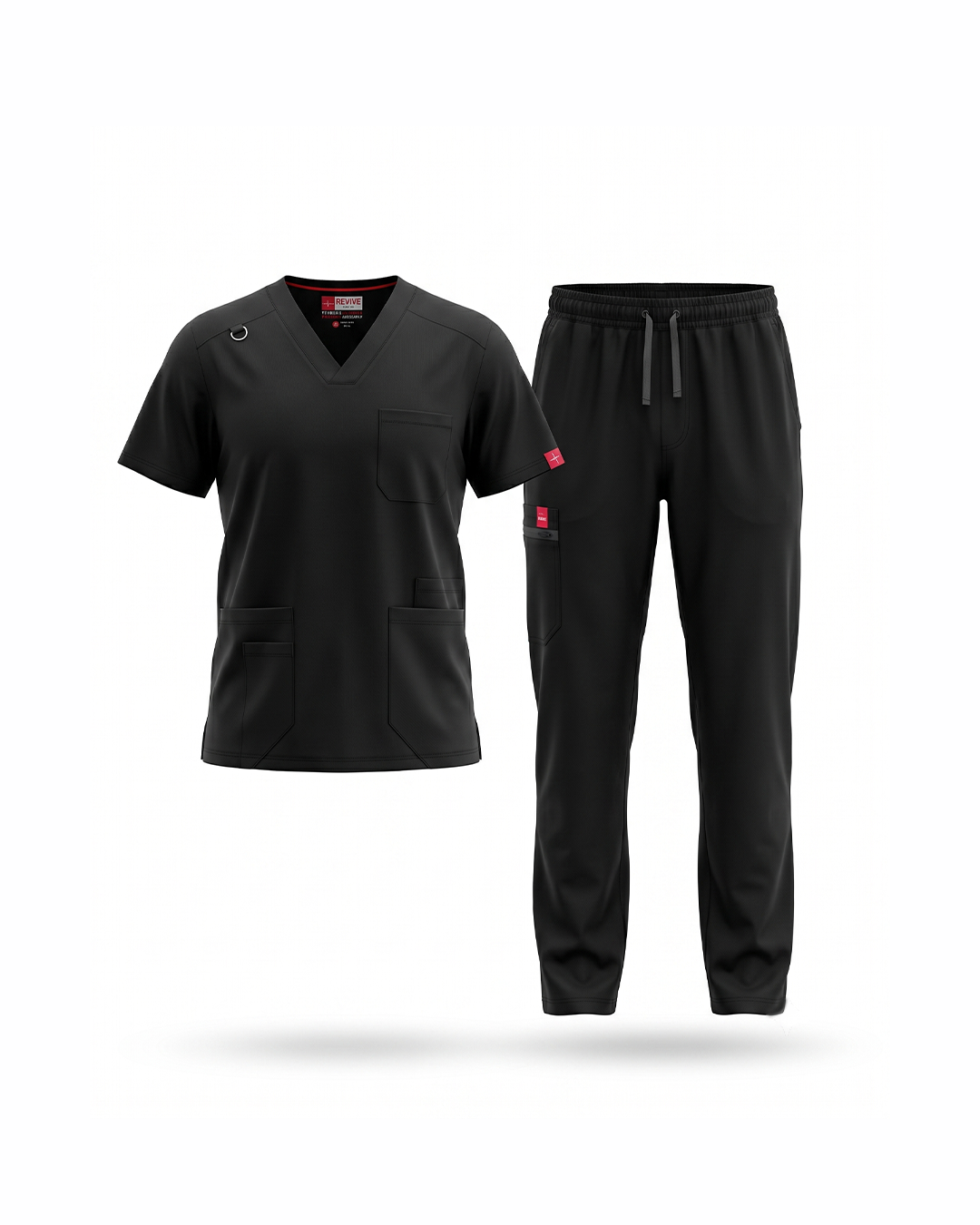 Male scrub v shape - Black (Premium)