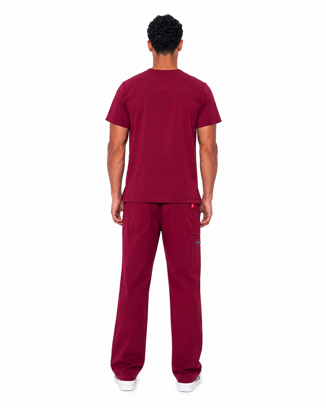 Male scrub v shape - Bergandy (Standard)