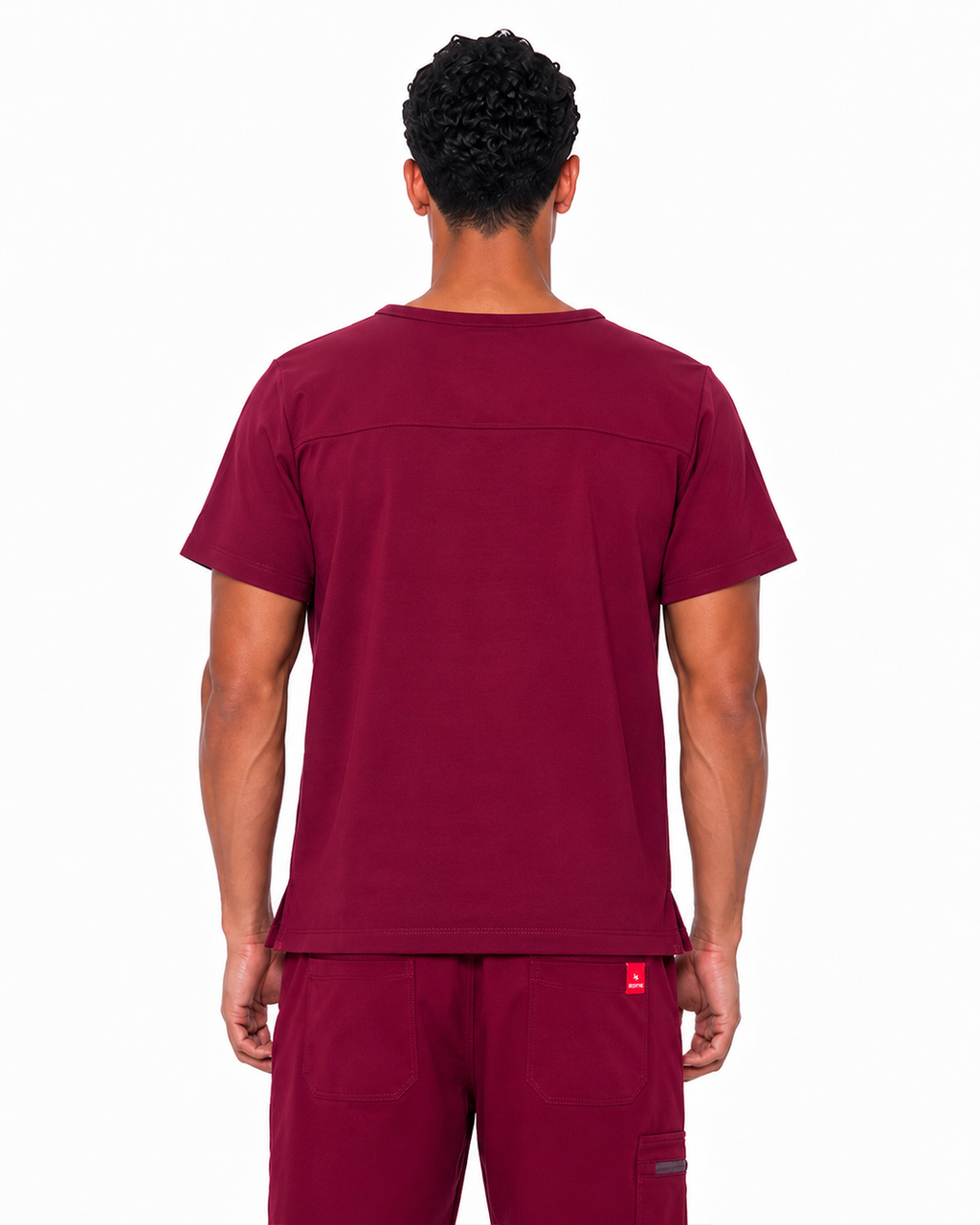 Male scrub v shape - Bergandy (Standard)