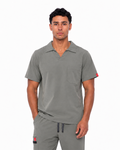 Male scrub Polo shape - Olive (Premium)