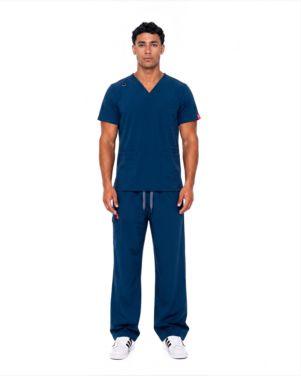 Male scrub v shape - Light navyblue (Premium)