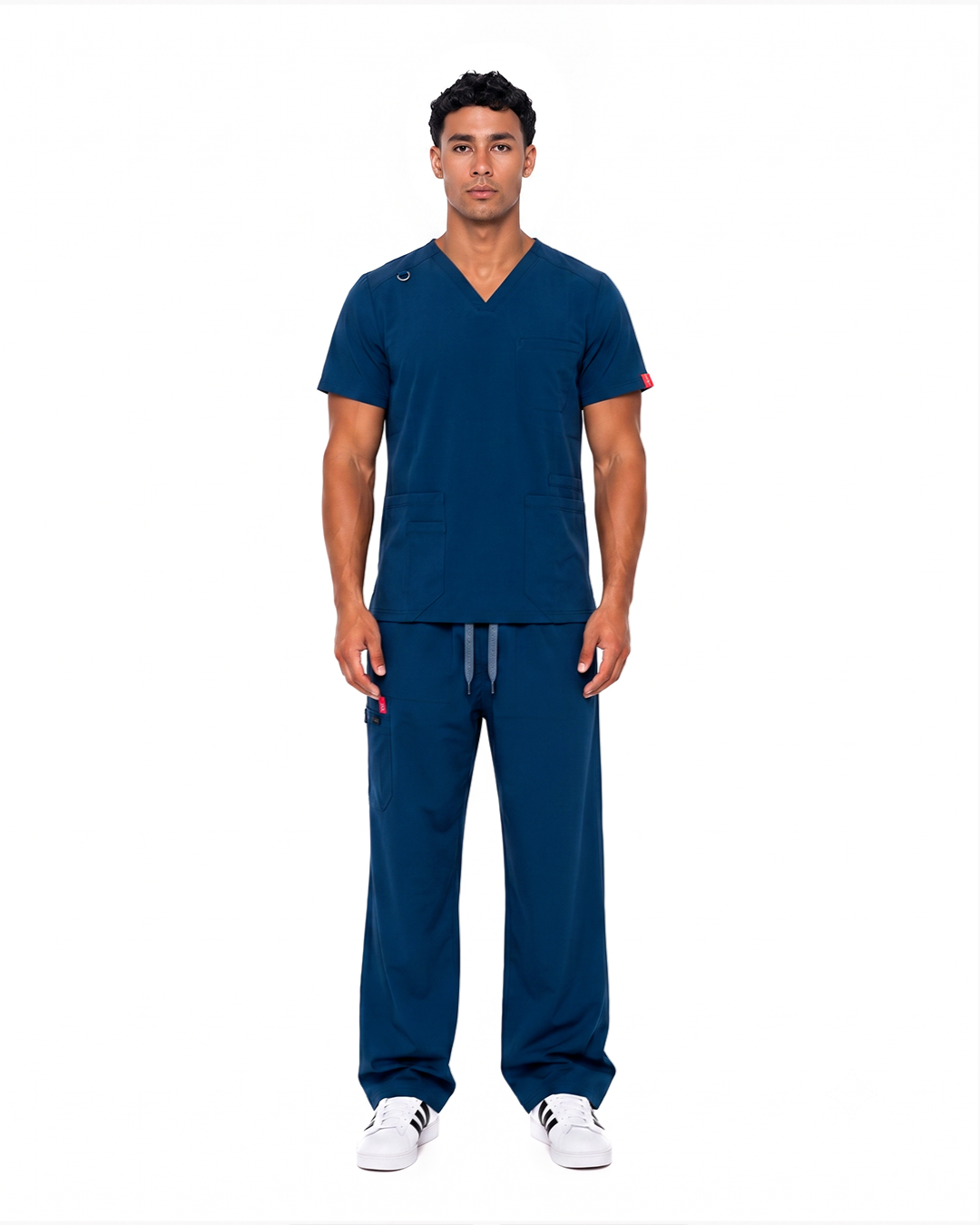 Male scrub v shape - Light navyblue (Premium)