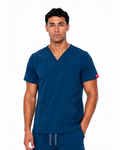 Male scrub v shape - Light navyblue (Premium)