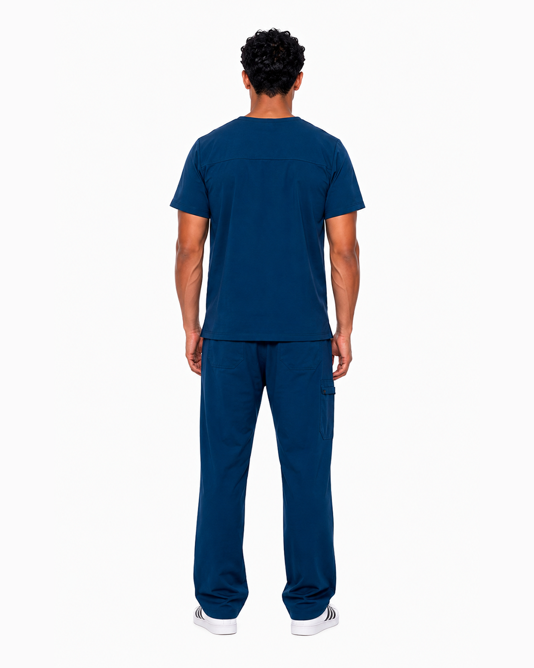 Male scrub v shape - Light navyblue (Premium)
