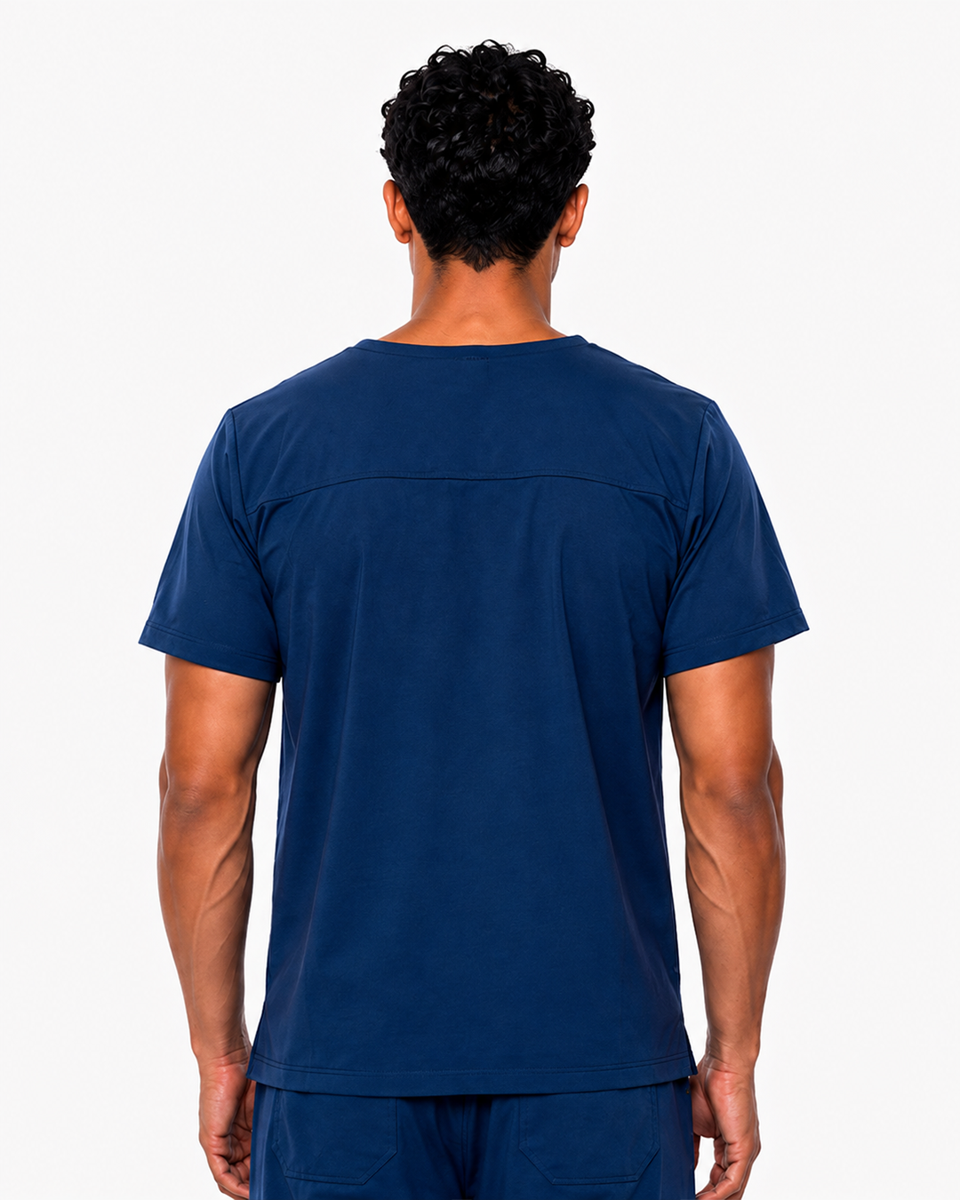 Male scrub v shape - Light navyblue (Premium)